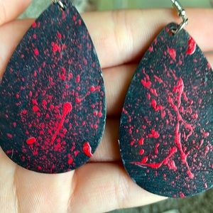 Home made blood earrings